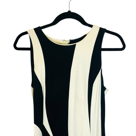 Banana Republic Black and Cream Colour Block Sleeveless dress SZ 10 - Picture 9 of 9
